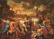 Nicolas Poussin The Adoration of the Golden Calf oil on canvas